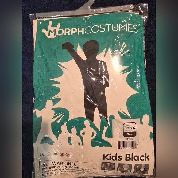 MorphCostumes Kids Black MorphSuit - Picture 3 of 5